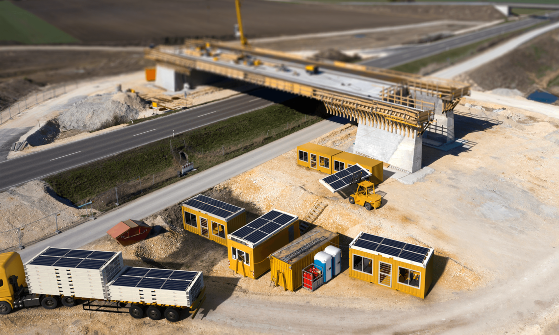 Faber Solar Frame Baustelle3 Stapler Container